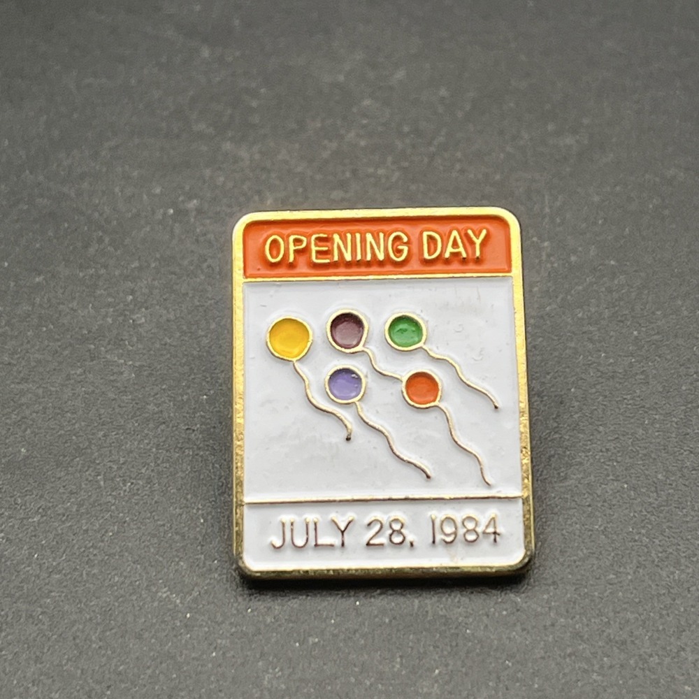 Vintage 1984 Los Angeles Olympics Opening Day July 28th Lapel Hat Pin